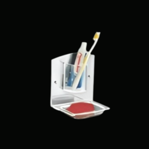 Acrylic - Brush Holder With Soap Dish